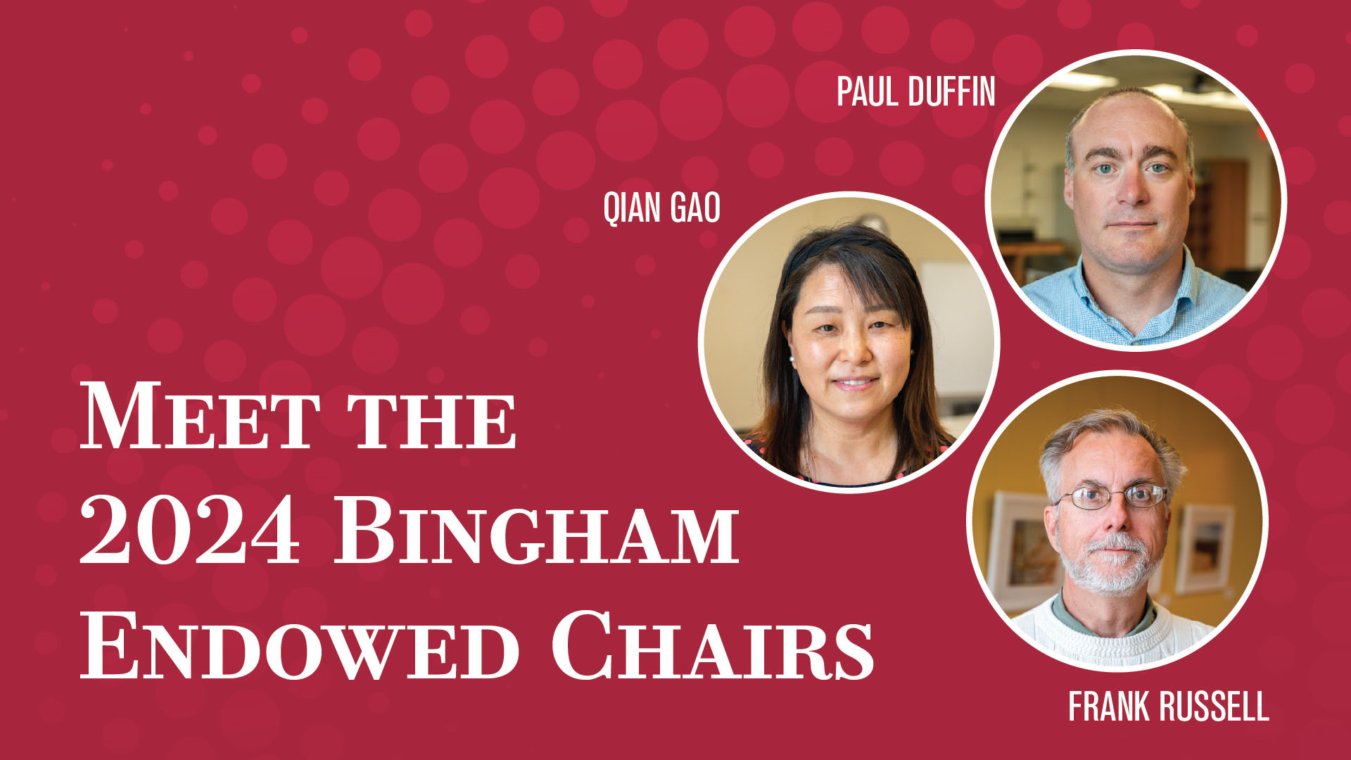 Inaugural Bingham Endowed Chairs for Teaching Excellence at Transylvania University selected