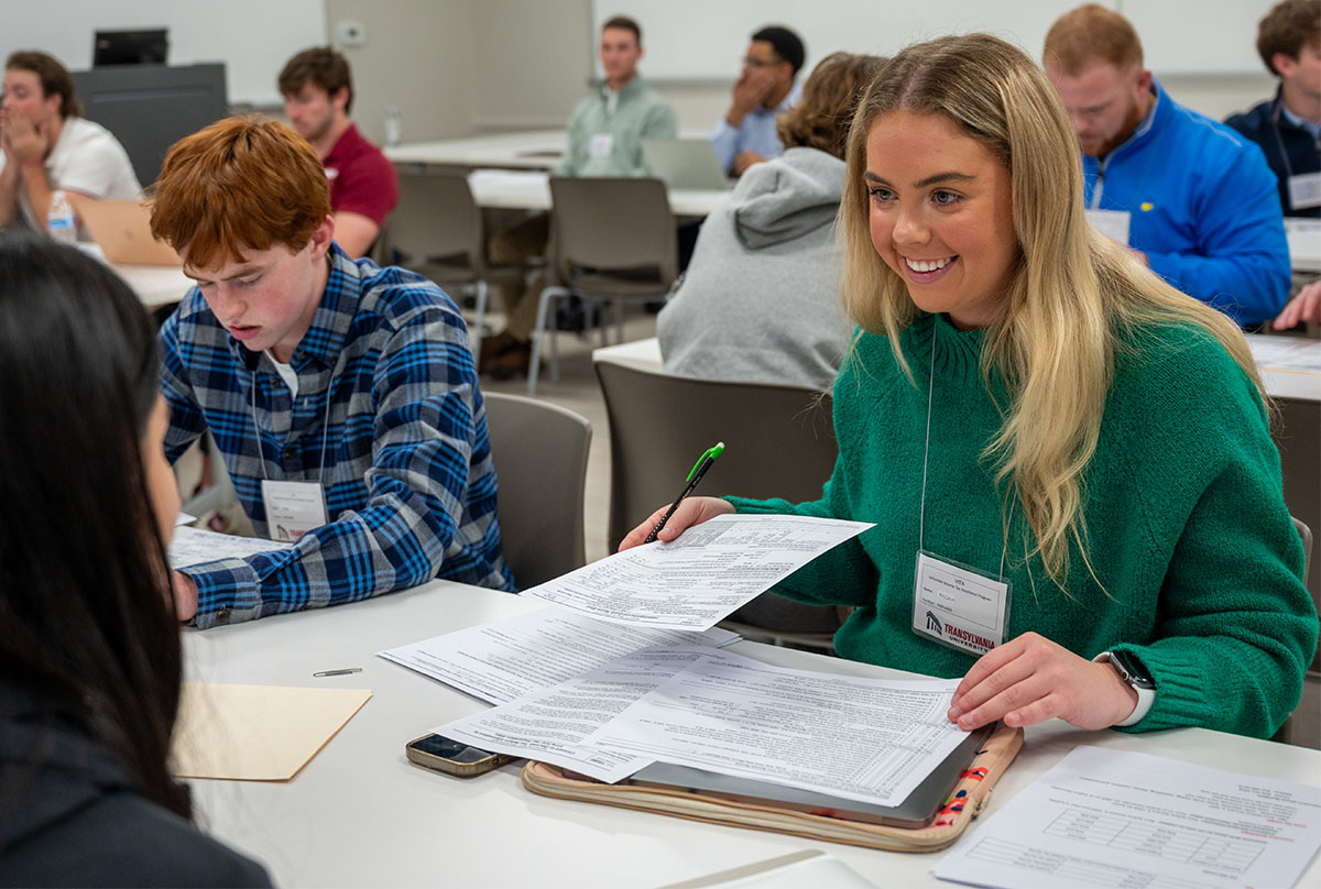 students doing taxes for community members