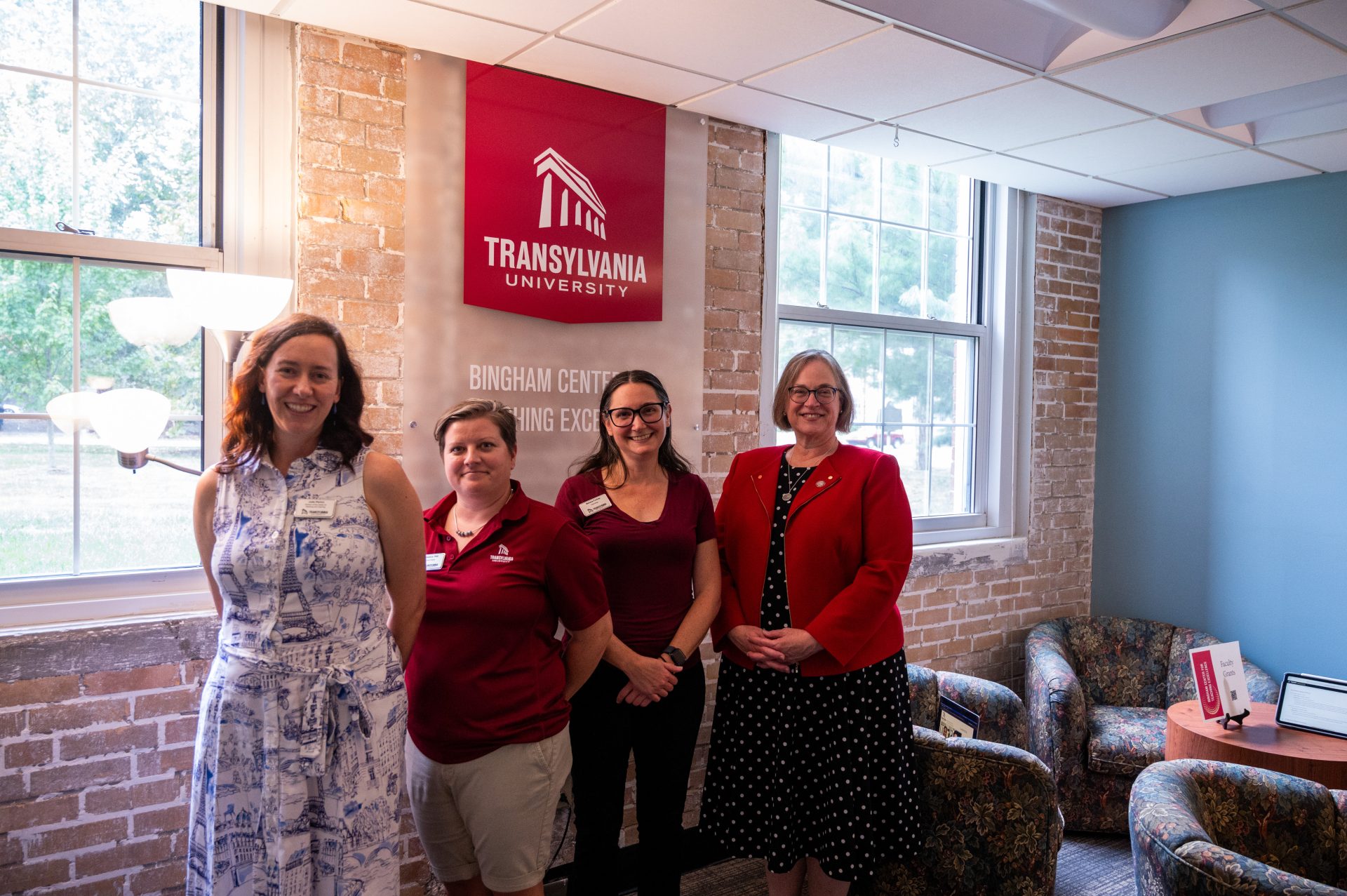 professors and academic dean at bingham center opening ceremony